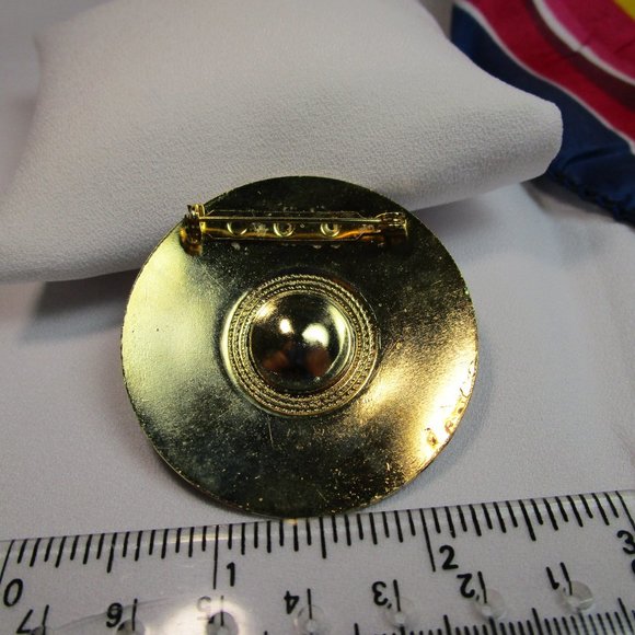 Vintage 80's Costume Jewelry Enamel Pin - Picture 7 of 9